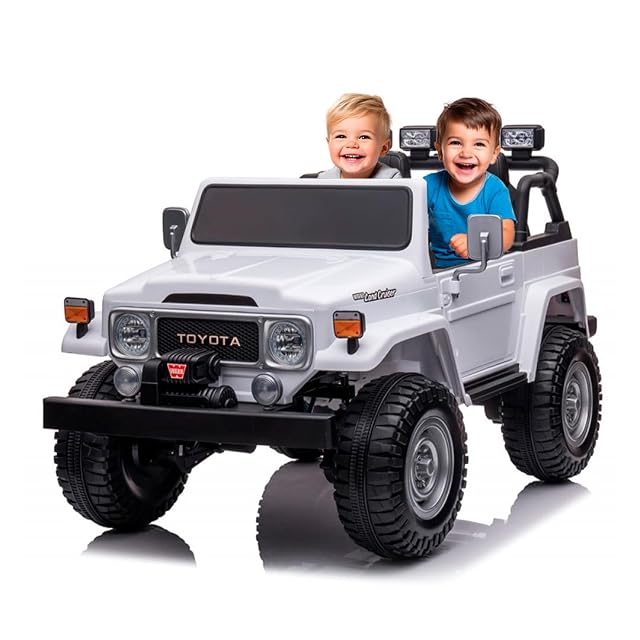 ATAA Coche Eléctrico Infantil Toyota FJ40 24V 4x4 de 2 Plazas con Mando