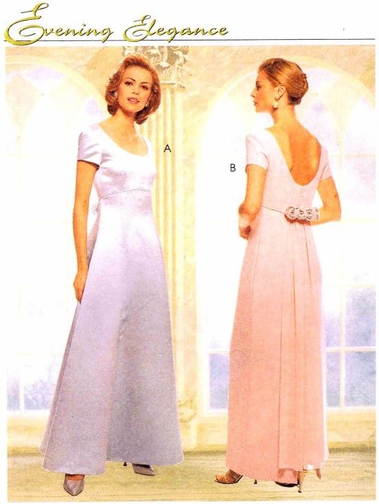 McCall's Sewing Pattern 8836 Misses' Evening Elegance Lined Dress with Detachable Train, Size C (10 12 14)