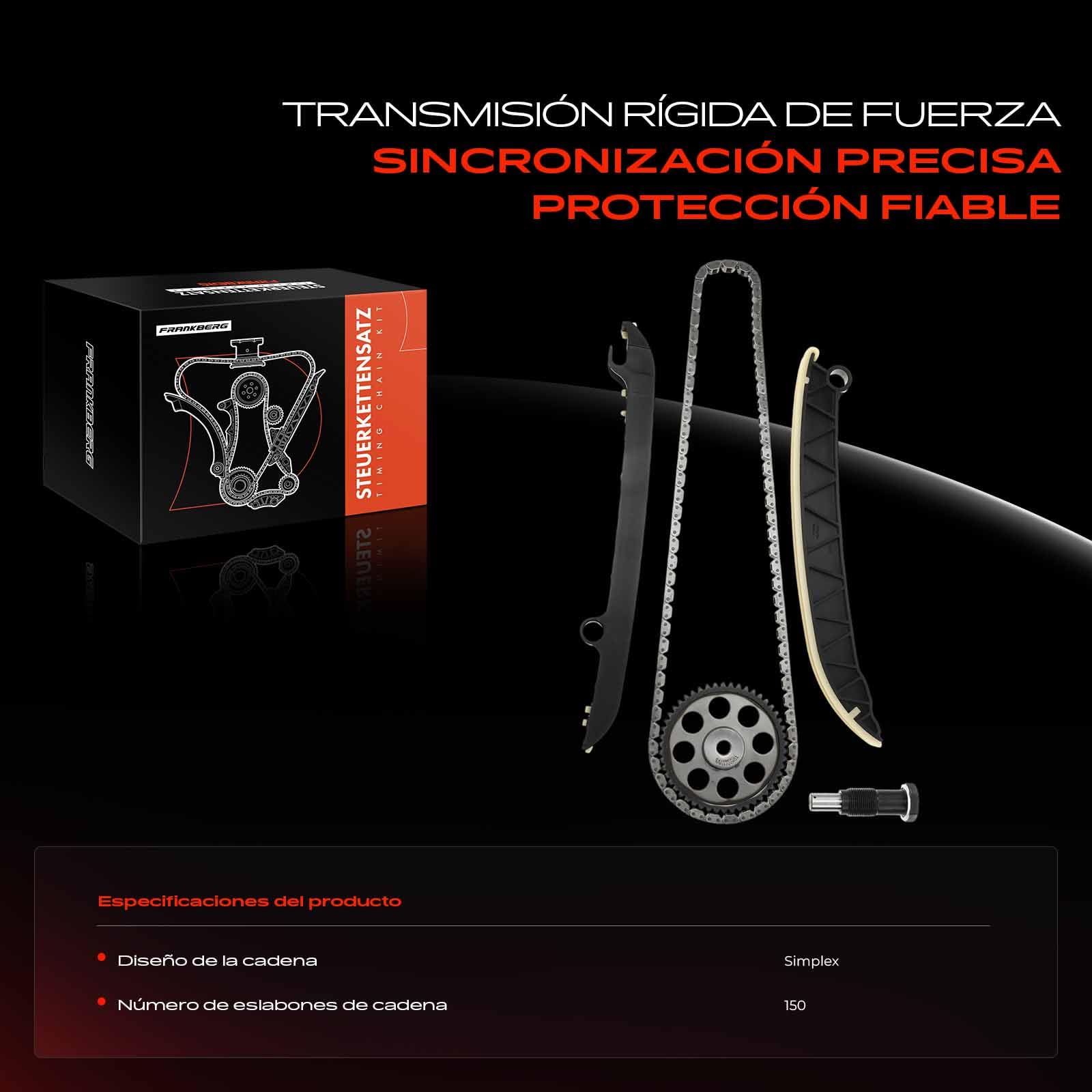Frankberg Kit de cadena de distribución 5 piezas 03F109158G