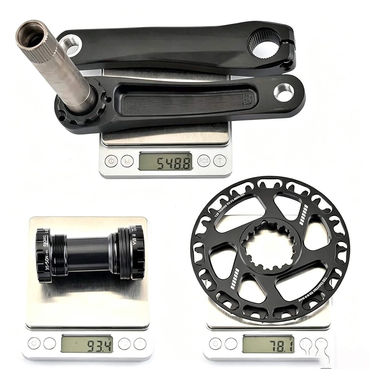 Guarnitura pieghevole in lega di alluminio per mountain bike integrata, set di pedivelle per mountain bike, montaggio diretto, adatto per 7-12 velocità con BB68