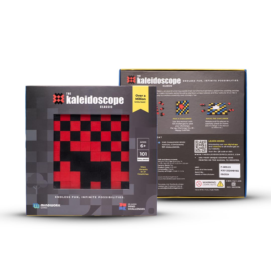 The Kaleidoscope Classic - Award-Winning Brain Teaser Puzzle by Dr Wood | 18 Pieces, 101 Challenges | STEM Toy for Kids, Adults & Seniors | Ages 6+ | Improve Problem-Solving & Cognitive Skills (B0DFW91YHF) Amazon Price History, Amazon Price Tracker