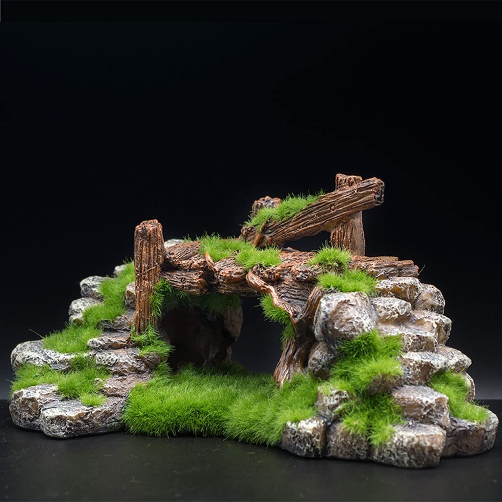 FMURY Pont de rocaille pour aquariums - Décoration d'aquarium - Accessoires pour aquarium