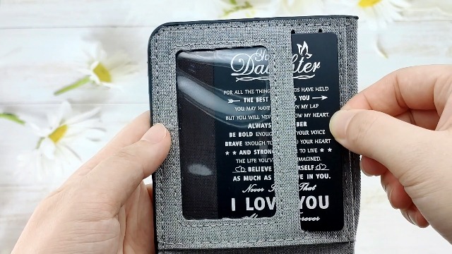 YODOCAMP Engraved Wallet Card For Son - Stainless Steel Keepsake Gift From Mom & Dad, Christmas, Graduation