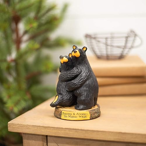 Miniatura 6 de DEMDACO Bearfoots by Jeff Fleming Bearfoots Forever and Always - Figura de pareja de oso negro