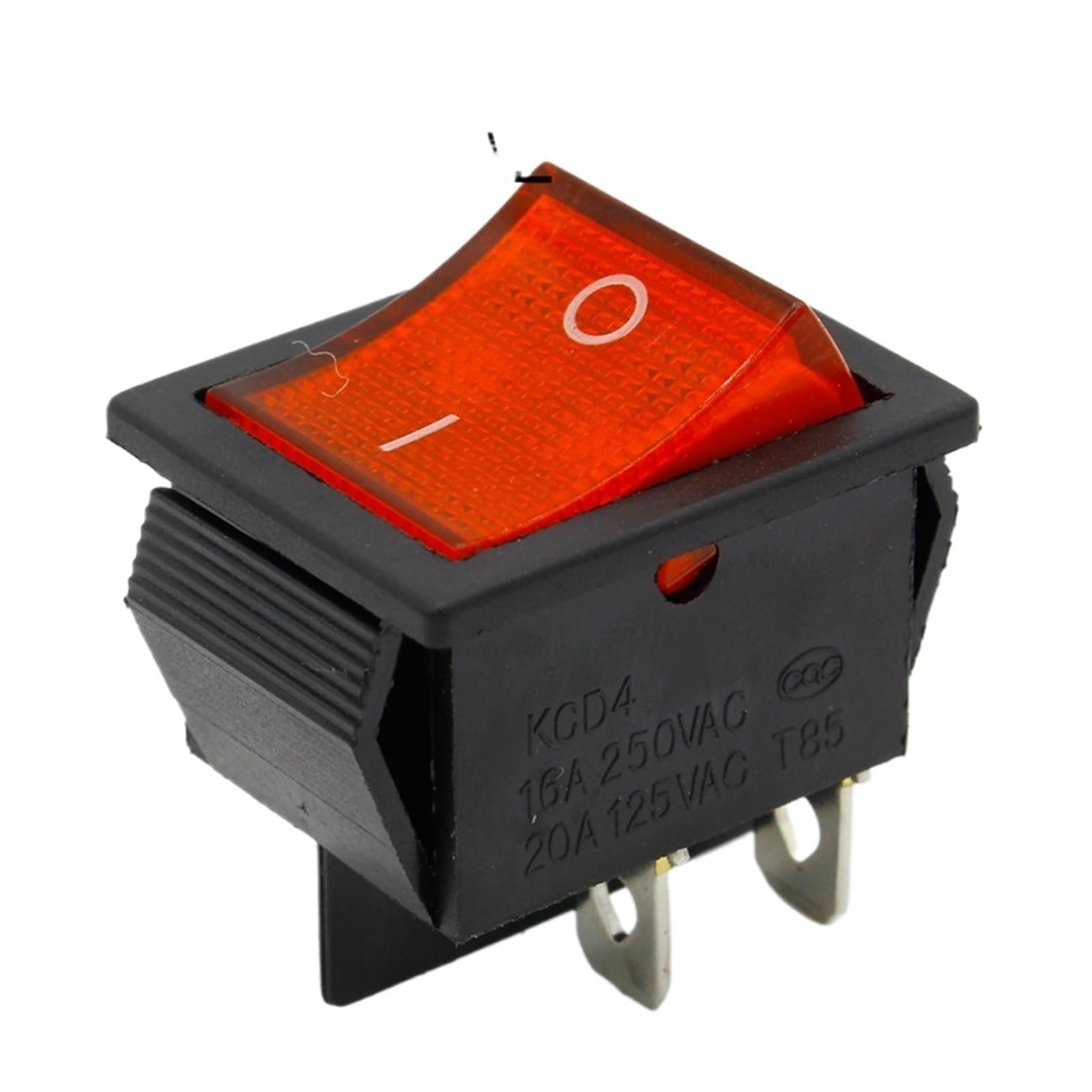 AARTERZZA 2Pcs/Lot Red 4 Pin Light On/Off Boat Button Switch 250V 16A AC AMP 125V/20A