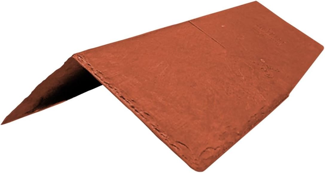 Ridge Hip Tile Lightweight Strong Synthetic Plastic Roofing (Brick Red)