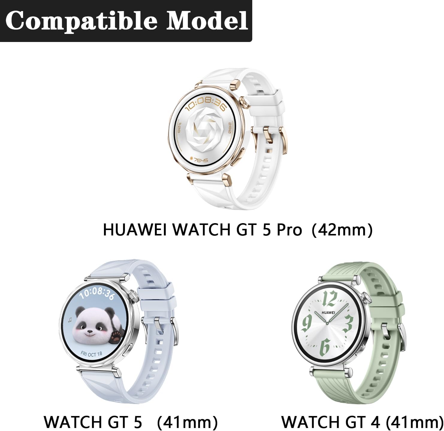 Silicone Band for Huaw GT 6 41mm/GT5 Pro 42mm/GT5 41mm/GT4 41mm