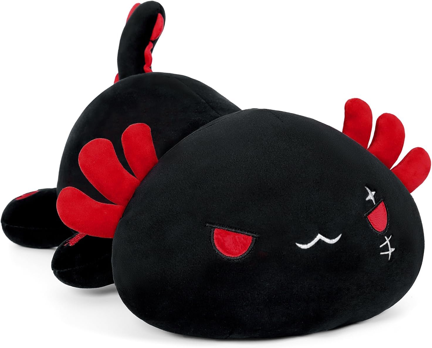 Onsoyours Cute Axolotl Plush, Soft Stuffed Animal Salamander Plush Pillow, Kawaii Plushie Toy for Kids (Black Axolotl A, 13")