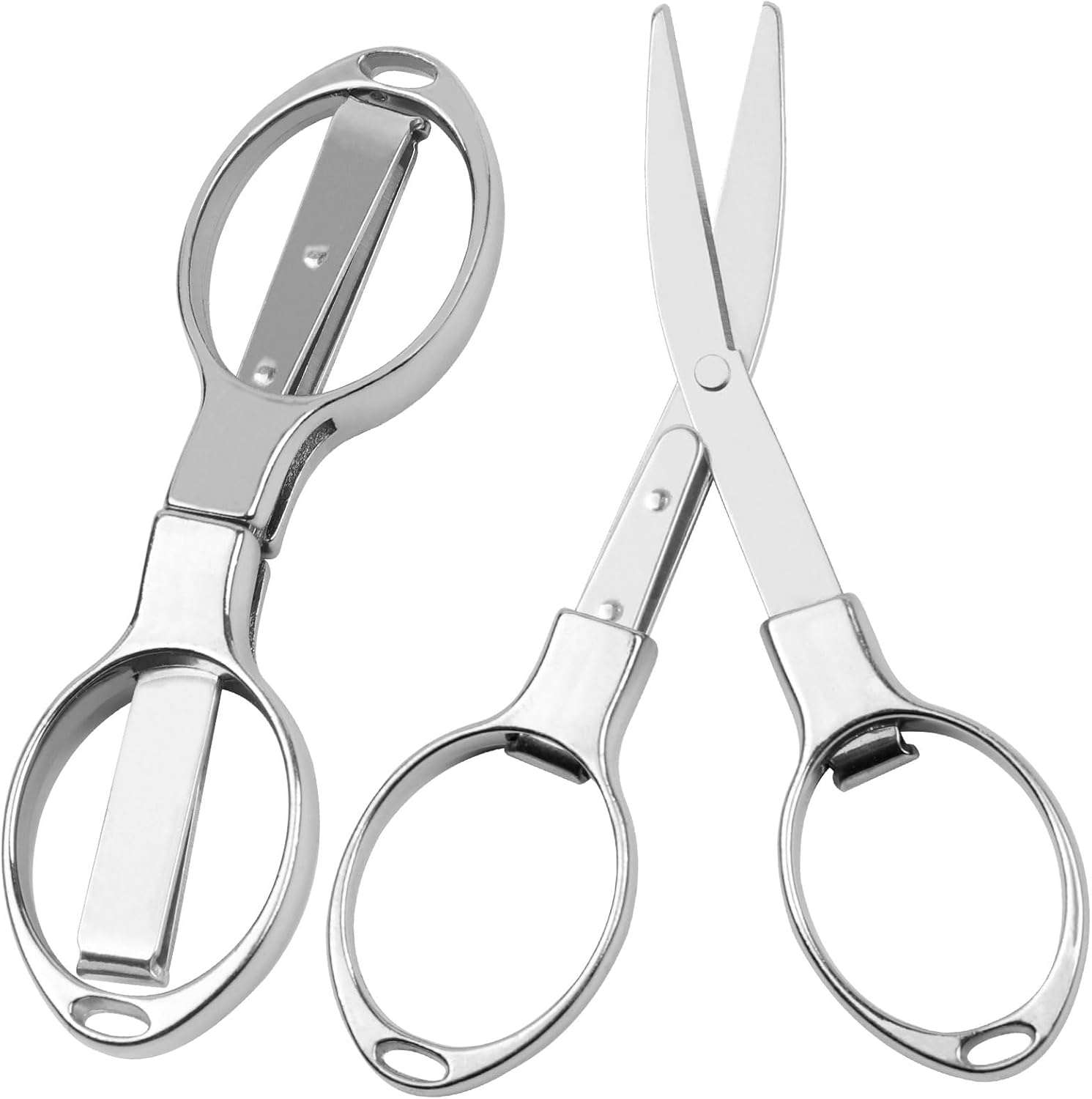 Mini Folding Scissors (Gold Stainless Steel) Safe, Durable, and Portable for Travel, Outdoor Activities, Office, and School Use