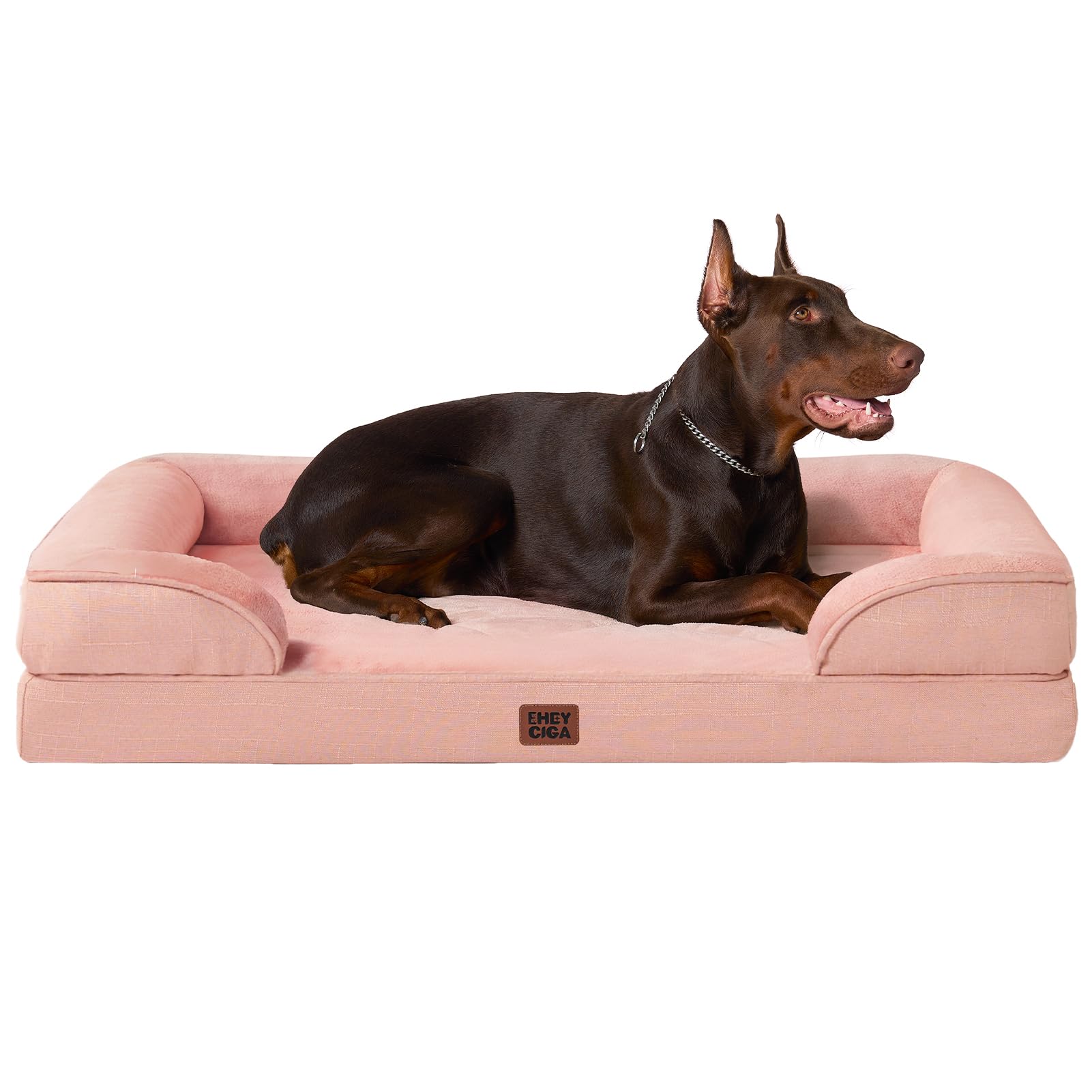 EHEYCIGA Orthopädisches Hundebett, Memory Foam Hundekorb, Waschbar Hundesofa Wasserdicht rutschfest, Hundecouch mit Hohem Rand