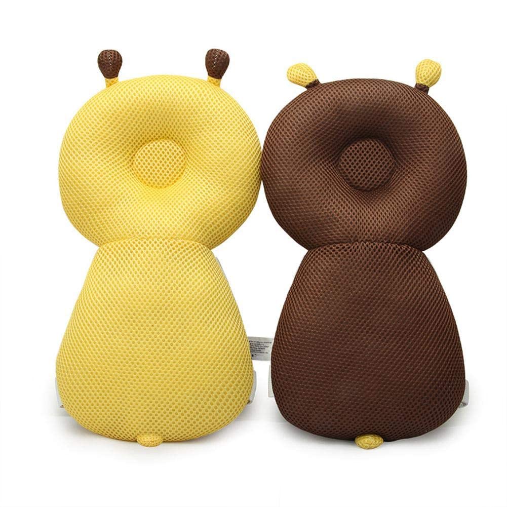 Ubersweet® Children Summer Heat-Proof Breathable Toddler Shatter-Resistant Cap Infant's Crash Pad Back Protection Pad for 6-24 Months Baby : Yellow-image-47