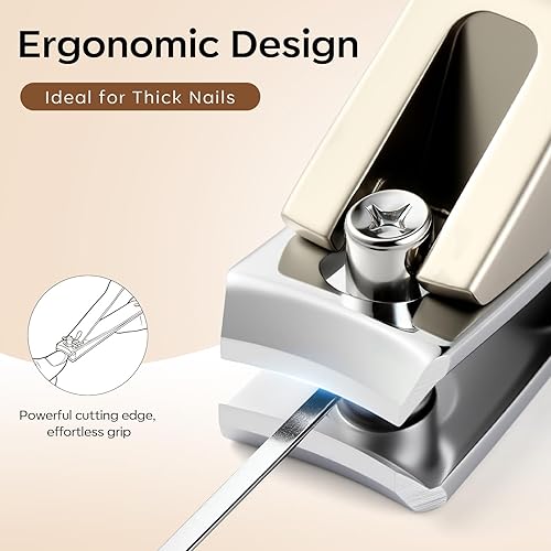 Miniatura 4 de FAMILIFE Juego de manicura, cortaúñas y pedicura, 8 piezas de acero inoxidable, herramienta de aseo profesional, kit de uñas con estuche de viaje
