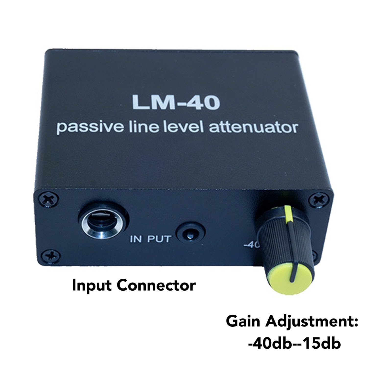 Garosa Atténuateur Sonore Professionnel LM40 Contrôle du Volume Passif avec Ports 6.5mm et 3.5mm pour Studio d'enregistrement Salle de Conférence Équipement Audio Professionnel