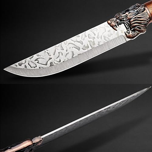 Miniatura 3 de Juego de cuchillos de chef de cocina forjada, acero inoxidable, carne, pescado, fruta, verduras, cuchillo para rebanar, cuchillos de carnicero, 6