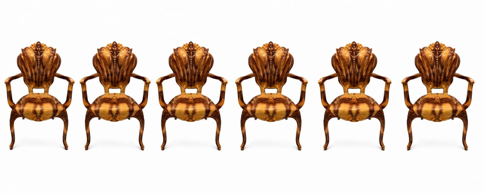 Luxury Polypropylene Dining Chairs | Premium High Back Arm Chairs | Elegant and Antique Brown Finish | Modern Dining & Living Room Chairs, 6-image-15