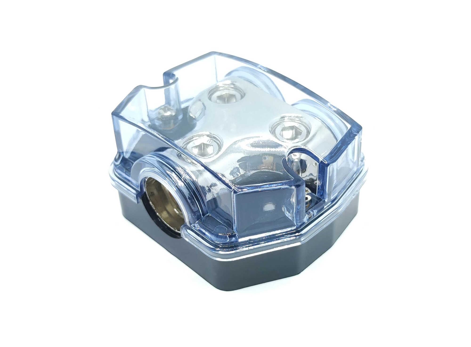 2 Way Distribution Block, 1/0 Gauge x 1 in 1/0 Gauge x 2 Out for Car Audio Amplifier Splitter 2pcs