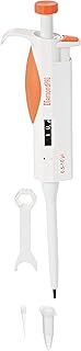 Globe Scientific 3311-10 Diamond Adjustable Volume Research Micropipette, Pink, 0.5-10ÂµL Volume