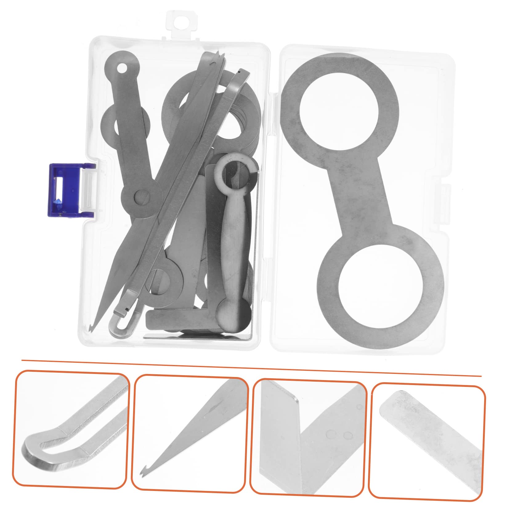 Set di 17 Pezzi per Riparazione Saxofono, Accessori Argento | Metallo, Formato Compatto e Portatile, per Laboratori Professionali e Uso Personale