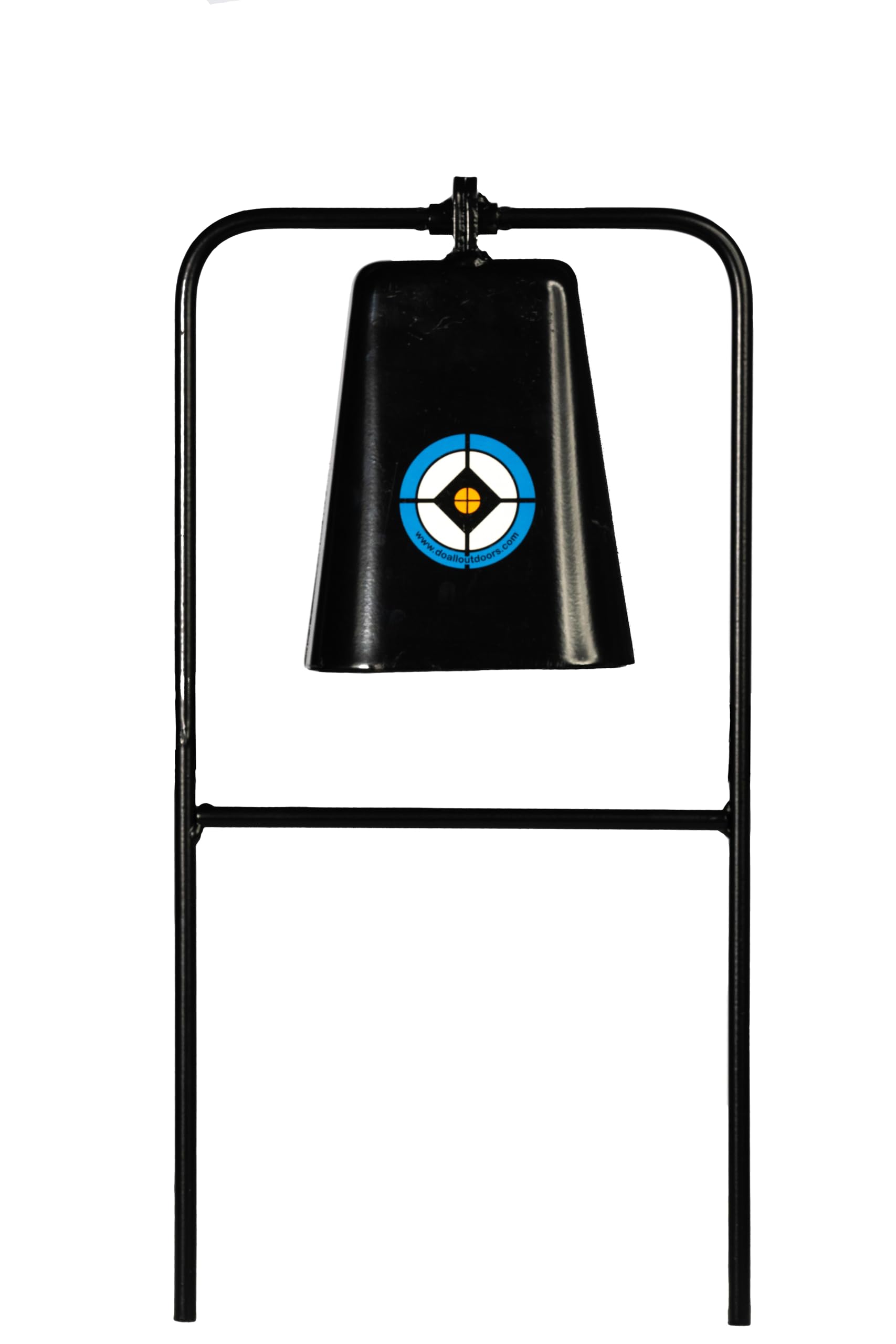 Do-All Outdoors Steel Cow Bell Shooting Plinking Target Rated for .22 Caliber , black