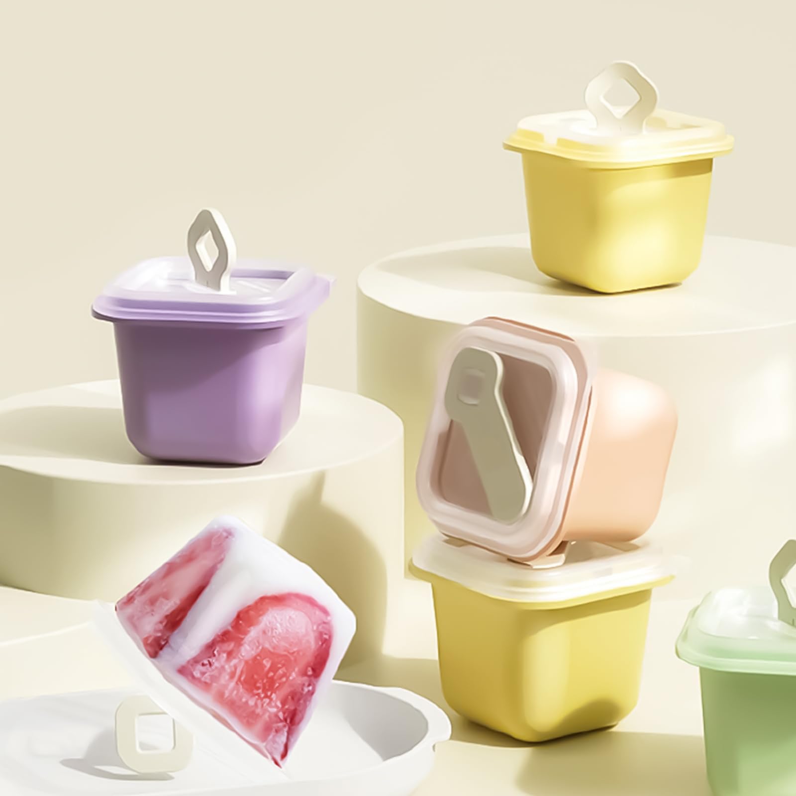 8 moldes ChillingTreat for refrescarse, fáciles de usar y limpiar, for paletas hielo