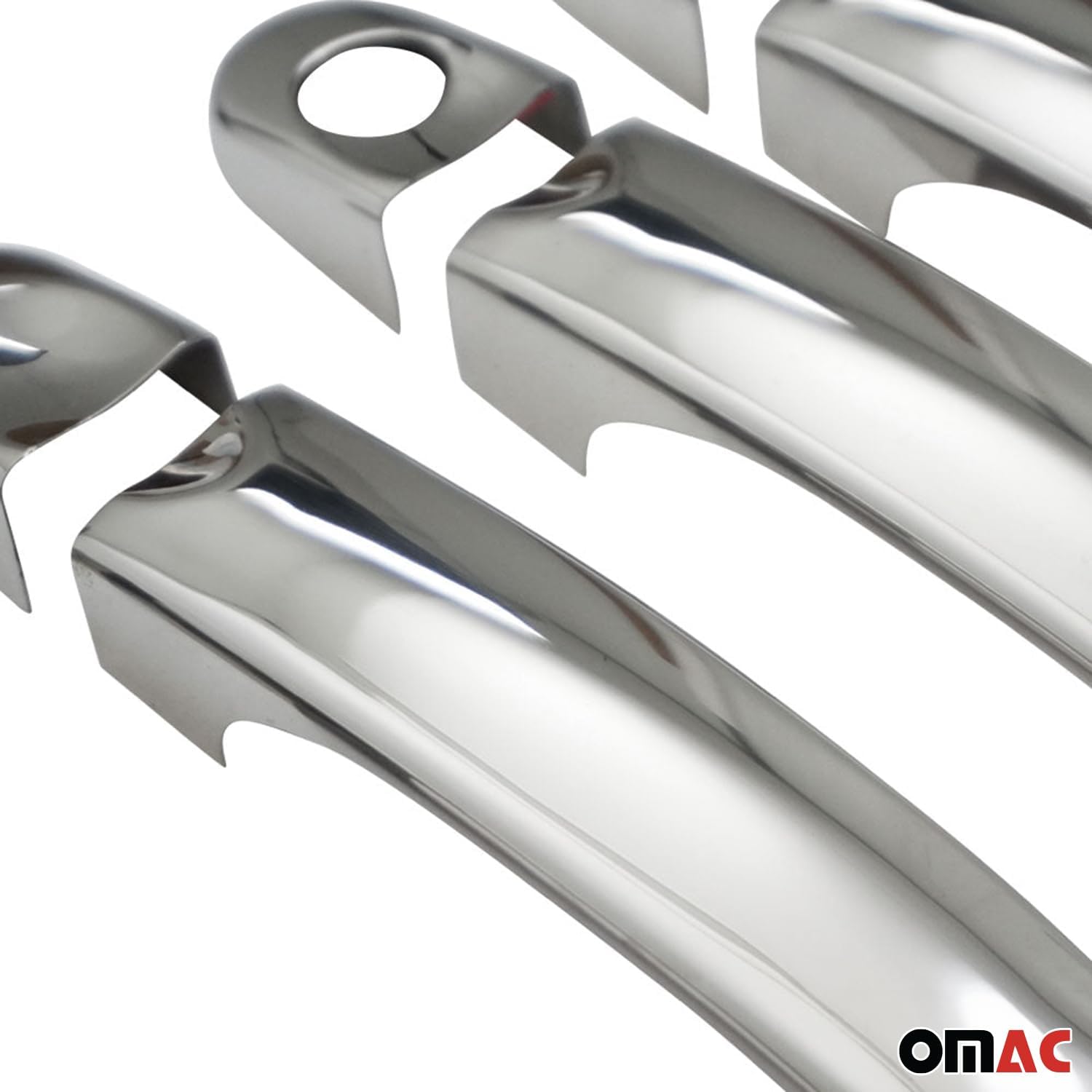 OMAC Door Handle Cover Protector for VW Touareg 2011-2018 Stainless Steel Chrome 8Pcs