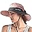 ZOORON 1 Pack Women\'s Ponytail Safari Sun Hat,Wide Brim UV Protection Outdoor Bucket Hat,Foldable Beach Summer Fishing Hat
