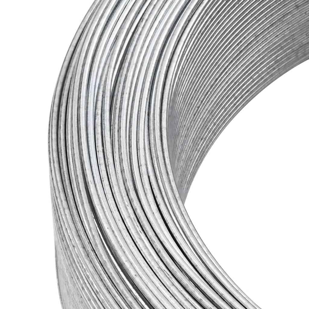 vidaXL Bindedraht Spanndraht Blumendraht Wildzaun Gartenzaun Maschendrahtzaun Zaun Draht Basteldraht Zaundraht 250m 3,8mm Stahl Silbern