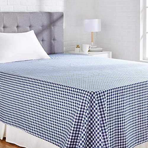 AmazonBasics FLT, Hoja de Microfibra,230 x 260 + 10 cm,Gingham Plaid
