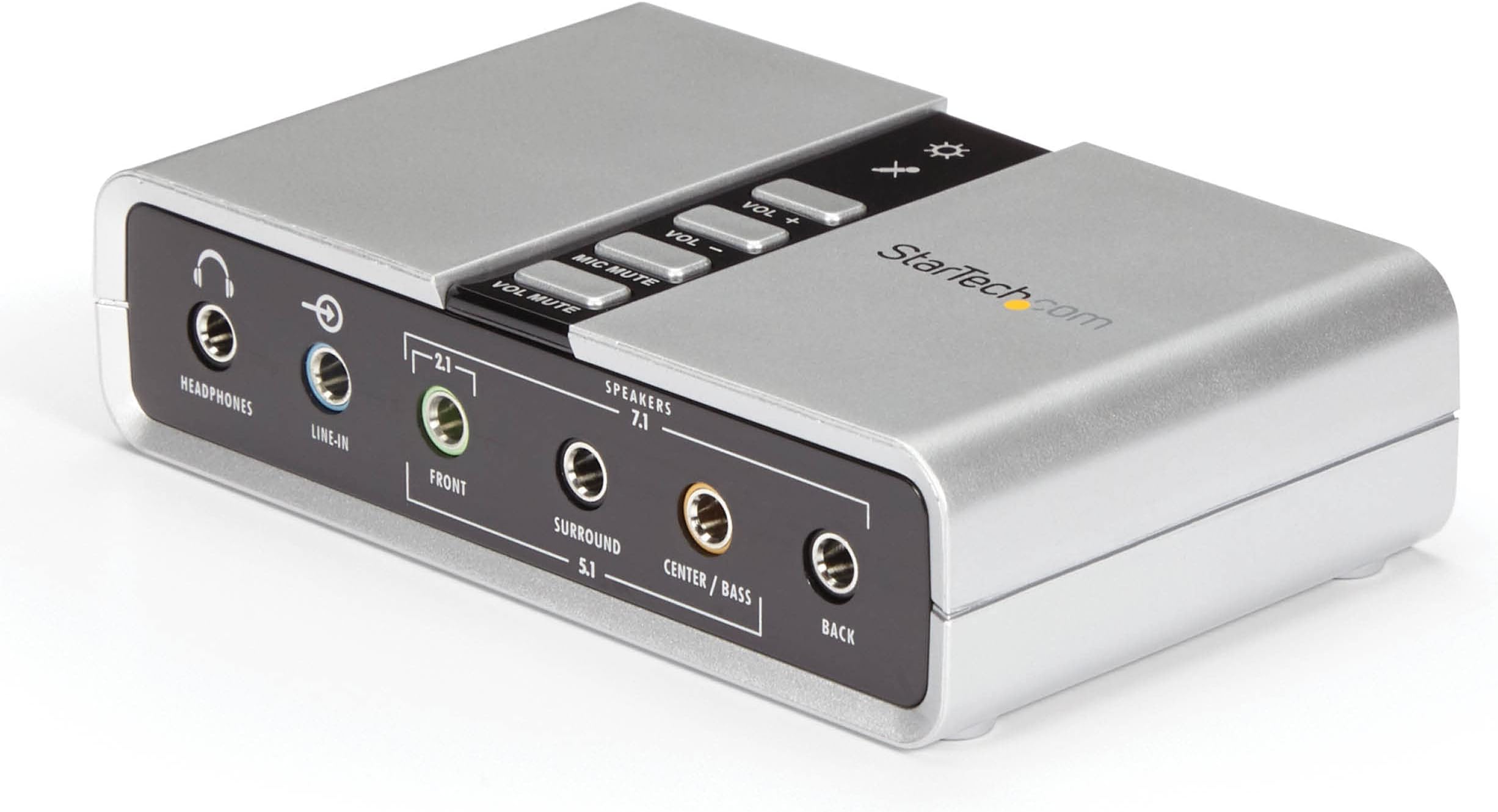 StarTech.com ICUSBAUDIO7D 7.1CH USB to DAC Headphone Amplifier S/PDIF Compatible 8x 3.5mm Mini Jack 2x 3.5mm Toslink Square Connector
