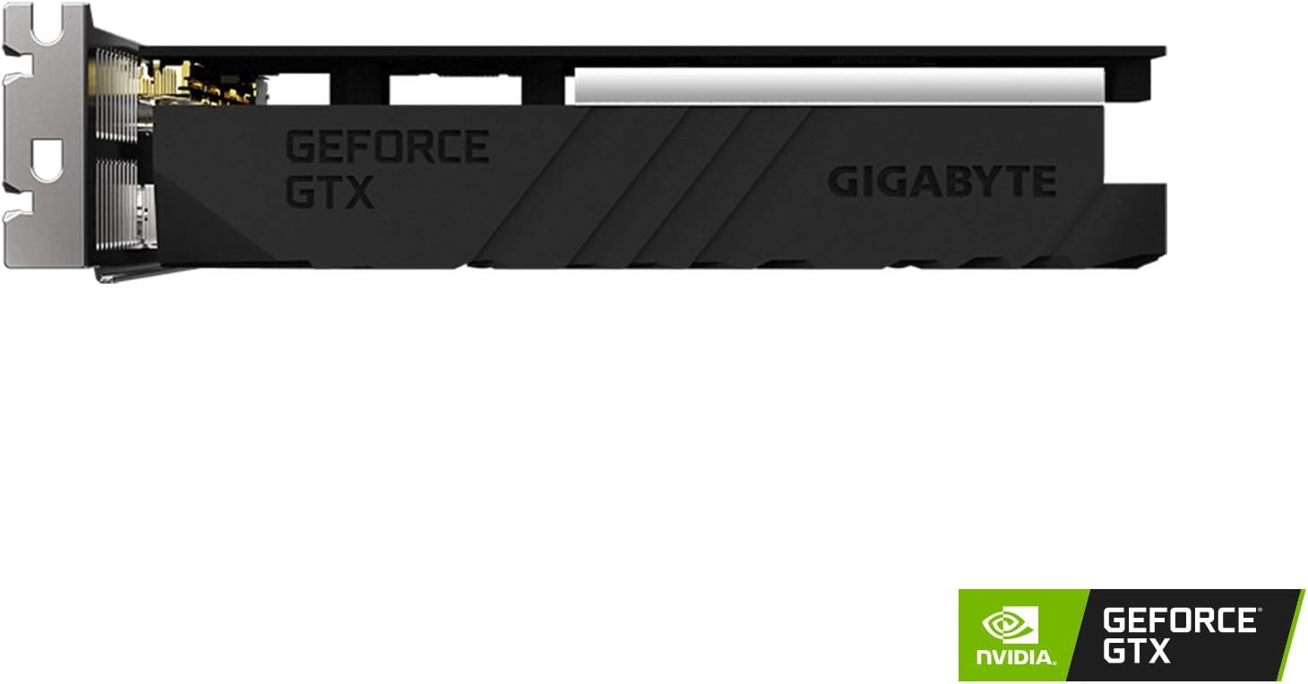 Gigabyte GeForce GTX 1650 D6 OC Low Profile 4G Graphics Card, Low Profile Design, 4GB 128-Bit GDDR6, GV-N1656OC-4GL Video Card