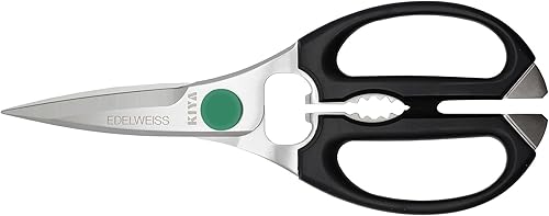 KIYA Edelweiss - Tijeras de cocina, hechas en Japón, color negro