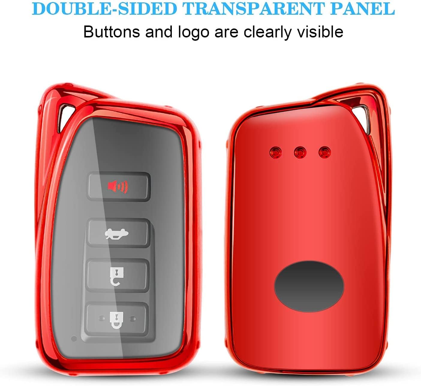 QBUC for Lexus Key fob Cover, TPU Car Key Case Protector with Keychain image 3