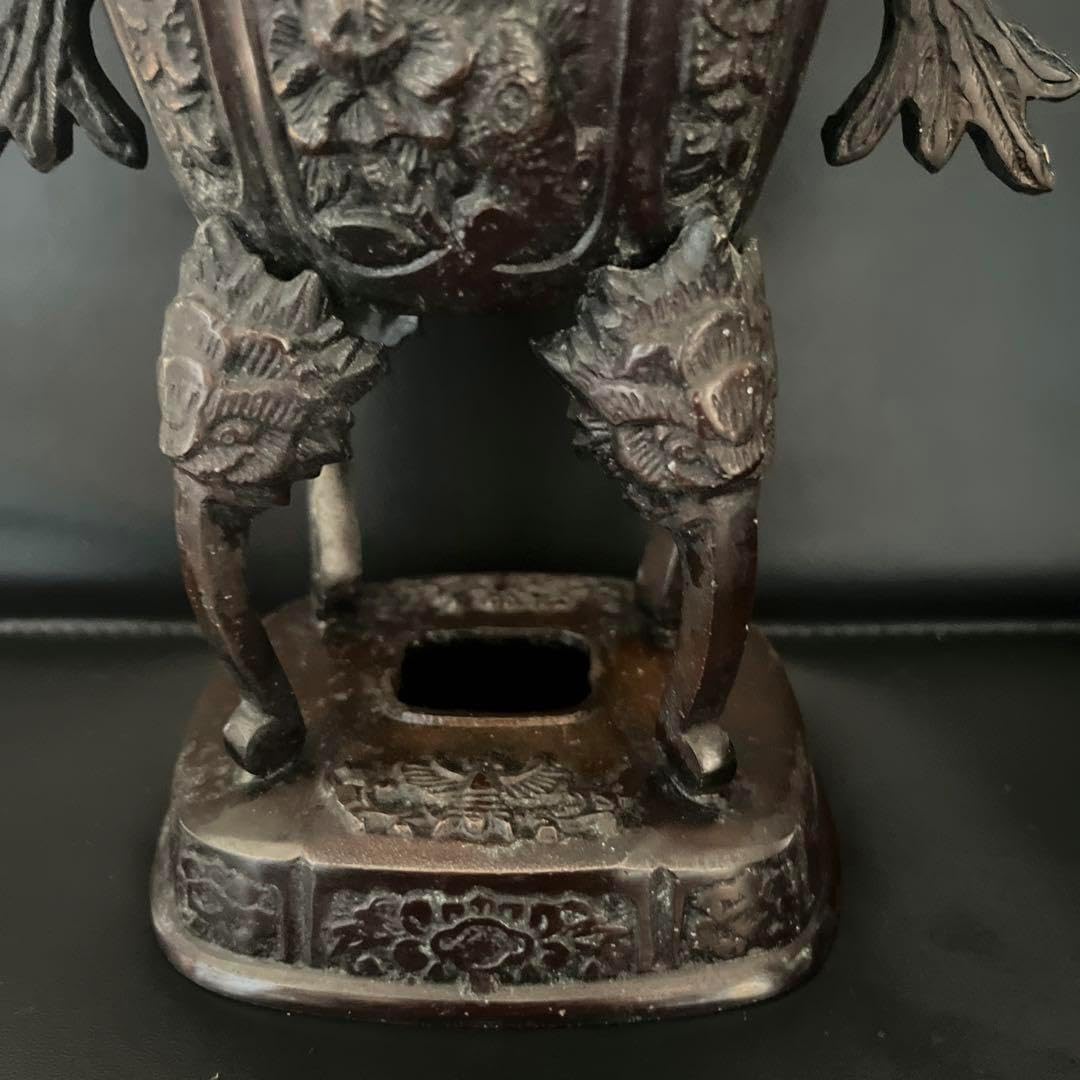 銅製 香炉 古道具 仏具 工芸品 古美術 骨董品古銅 釣鐘 仏具 骨董 寺院