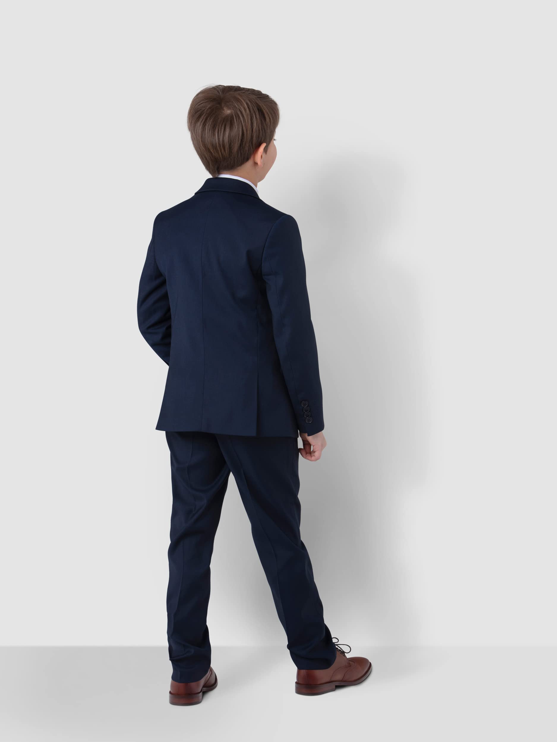 Festlicher Jungen Anzug Kommunionanzug Kinderanzug Set 6-teilig blau