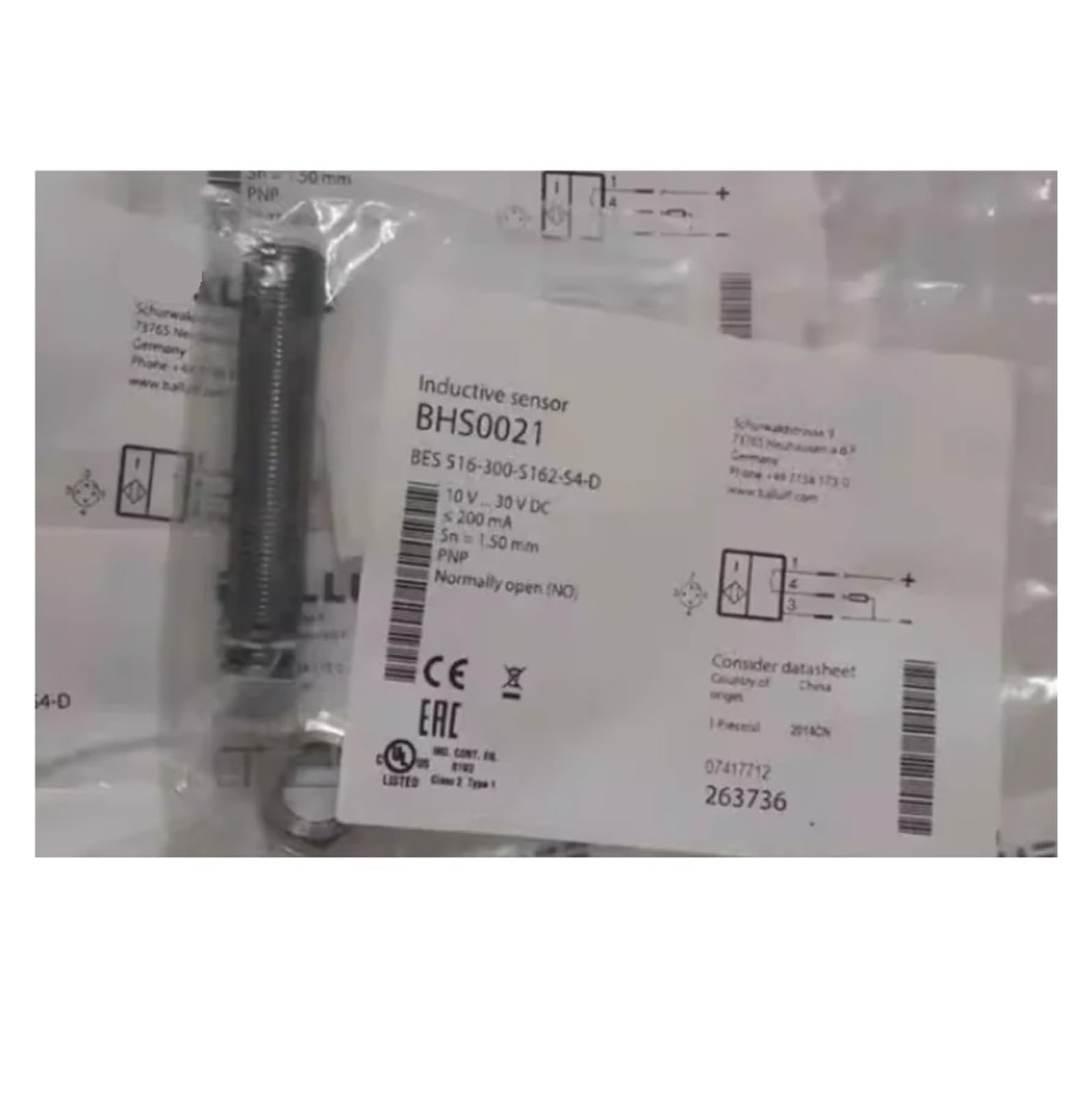 TPKMVGAP 1pcs BES516-300-S162-S4-D BHS0021 Proximity Switch Sensor