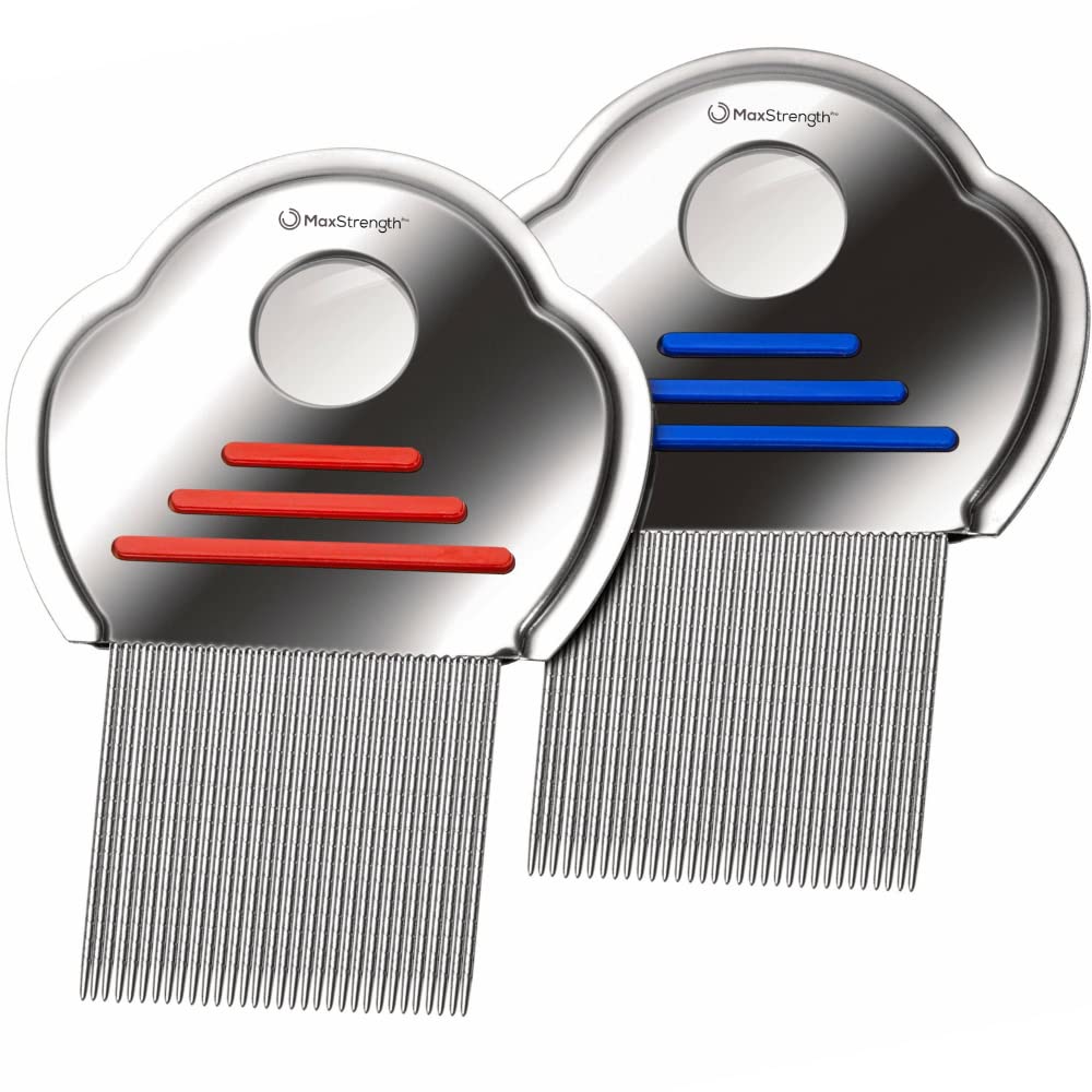 Buy Max Strength Pro Lice Comb 2pc with Magnifier, Nits, Eggs & Lice