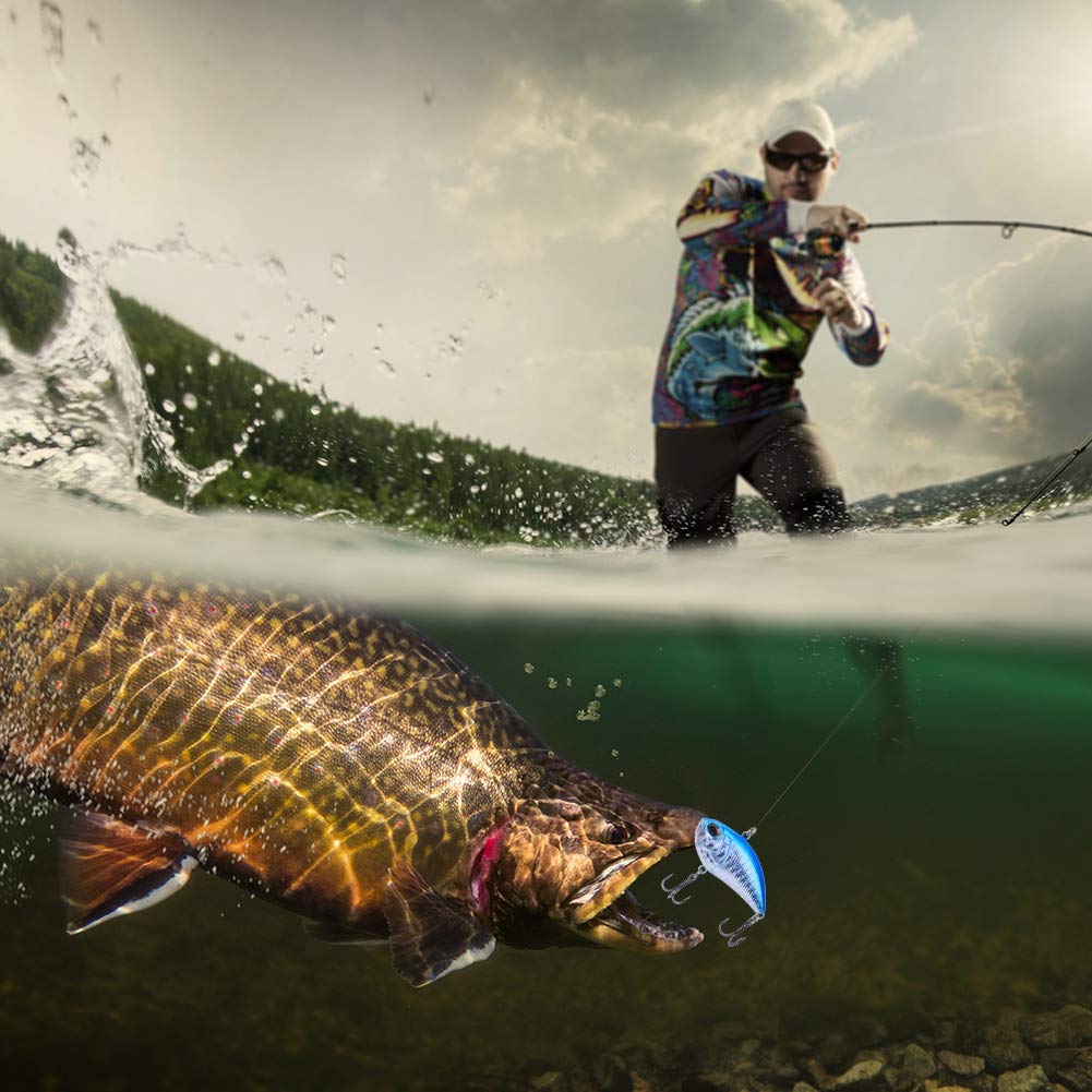 Señuelos de Pesca Blandos, 6PCSration Plástico Construido en Bola de Acero Cebo Artificial Realista Señuelo de Pesca Accesorio Swimbait for Señuelos de Agua Dulce y Salada Agua Salada