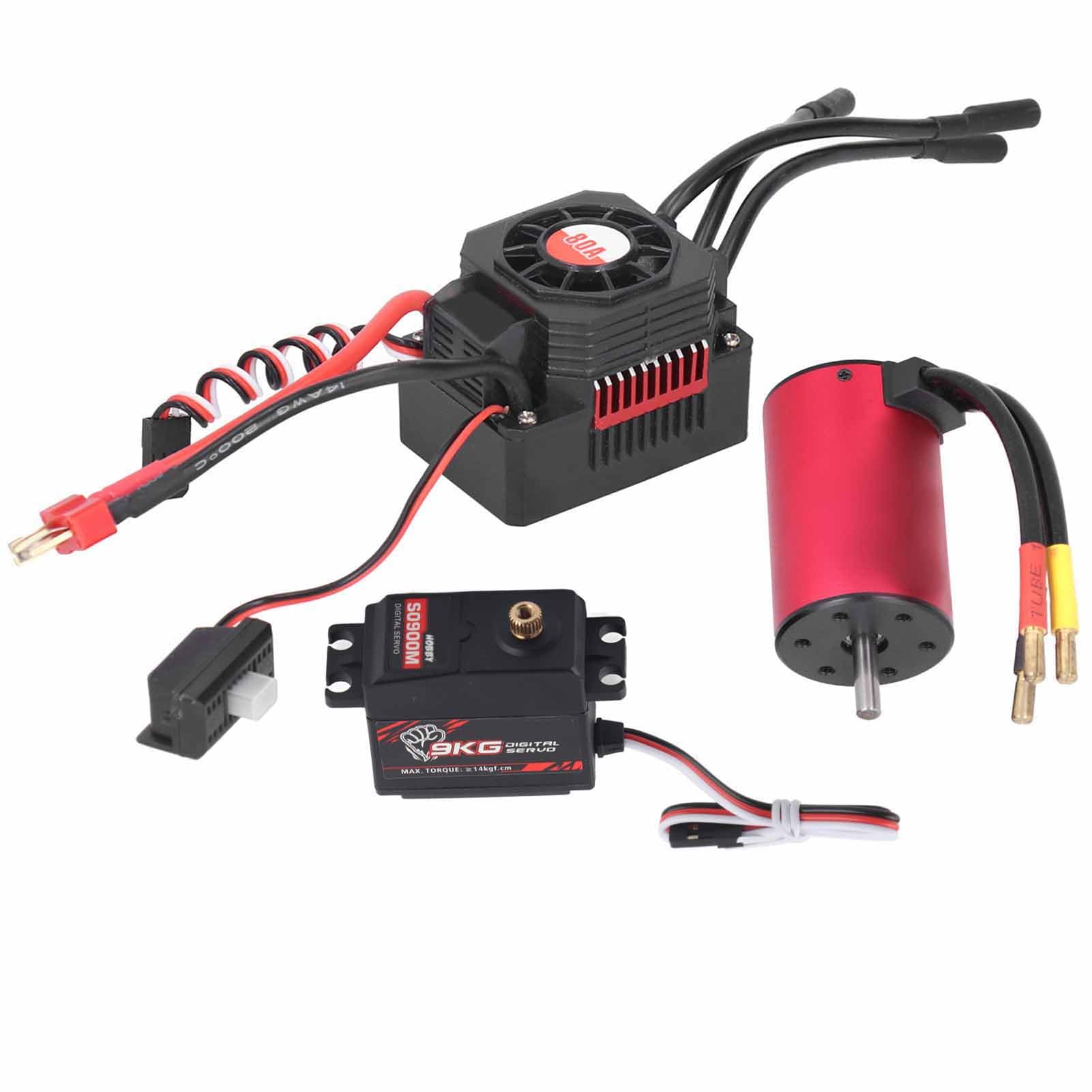 Silnik 3660 3500KV z powłoką chłodzącą 80A ESC 9KG metalowy serwomechanizm do samochodu RC