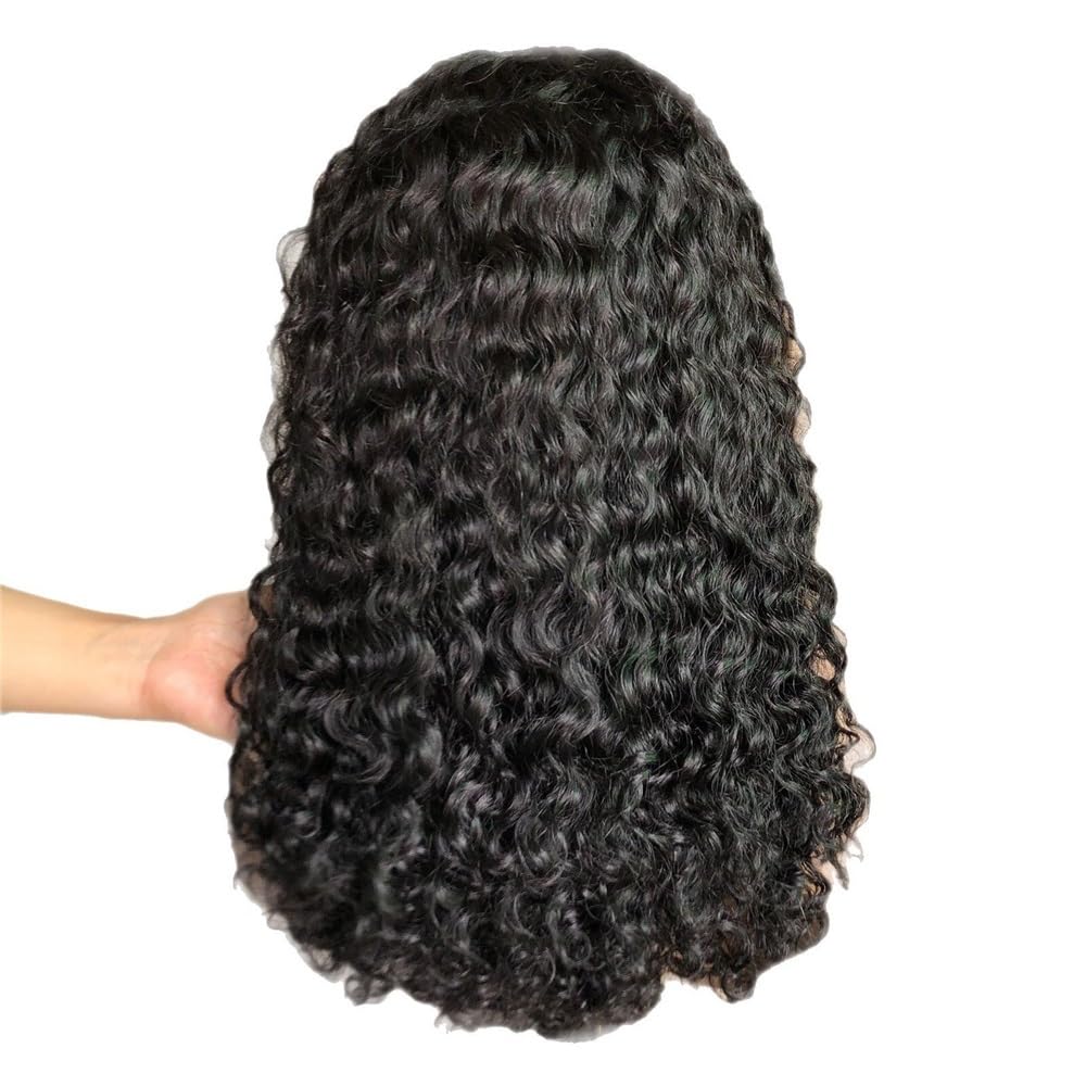 xiuling4568 Glueless Wigs for Women 200 Density ，Wear and Go 13x4 HD Lace Front Curly Wig Hairs Extensions(14inch)