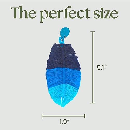 Miniatura 4 de Handmade Shamanic Passion Crochet Maxi Earrings - Natural Fibers & Upcycled Materials - Eco-friendly Sustainable Handcrafted Jewelry - Exclusive &