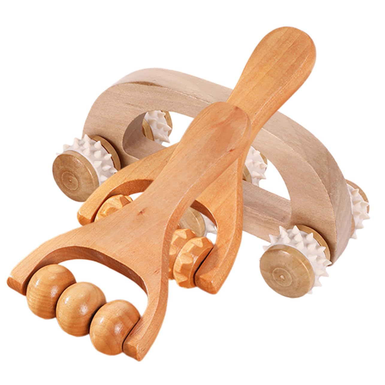 FOMIYES 5 Juegos Conjunto De Masajeador Jaula Botones De Estilo Británico Masajeador De Pies Massage Roller Masajeadores Faciales Masajeador De Madera Masajeadores De Mano 3 Piezas * 5