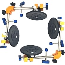 2Pcs Granite Seam Setter, 90 Degree Stone Seam Setter with 6" Suction Cup for Seam Joining and Leveling for Quartz Slabs ,Granite, Stone, Marblewith Plastic Case