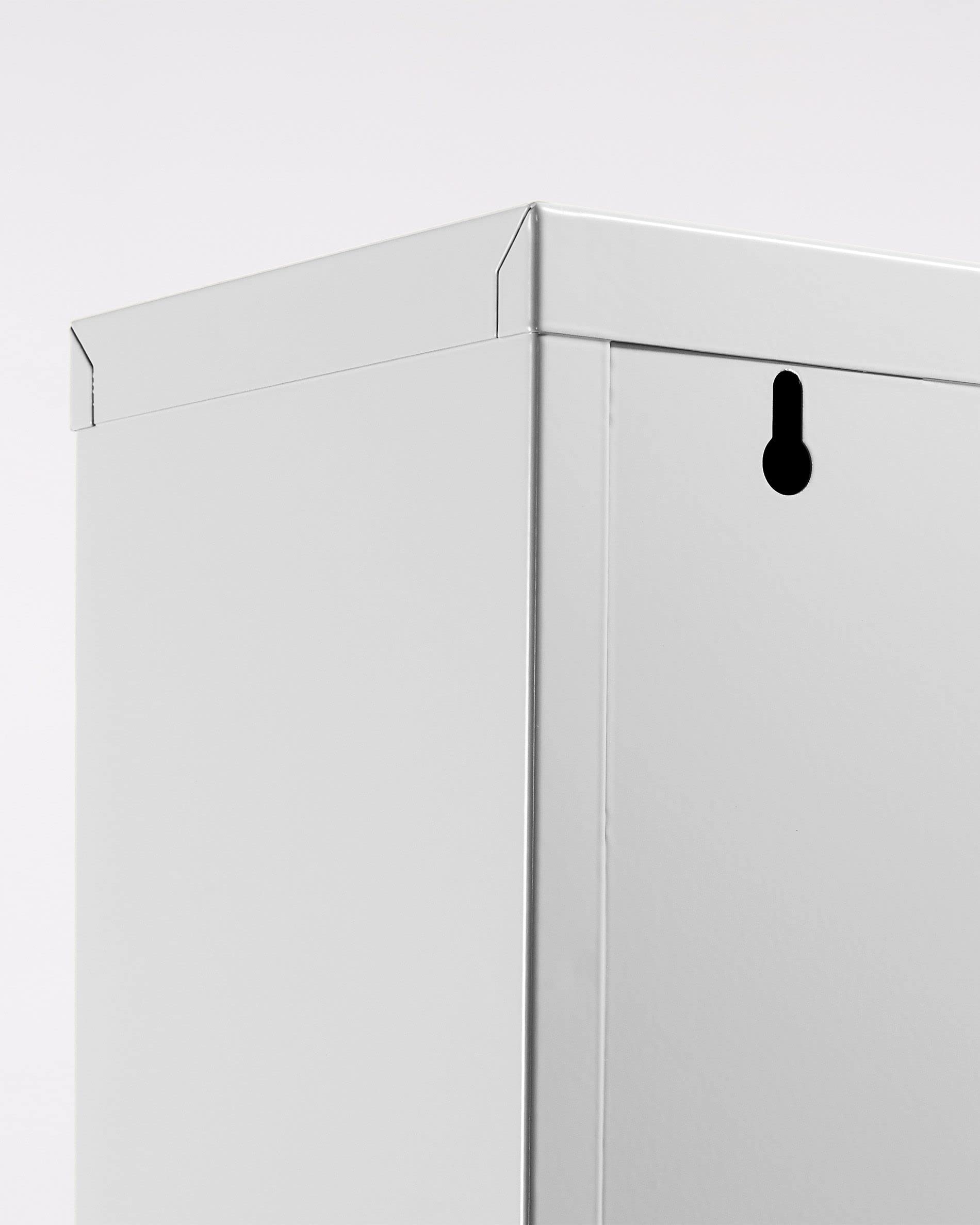 Decor Space Scarpiera Slim in metallo con ante basculanti porta scarpe salvaspazio da interno ed esterno "Made in Italy" (5 Ante, Bianco)
