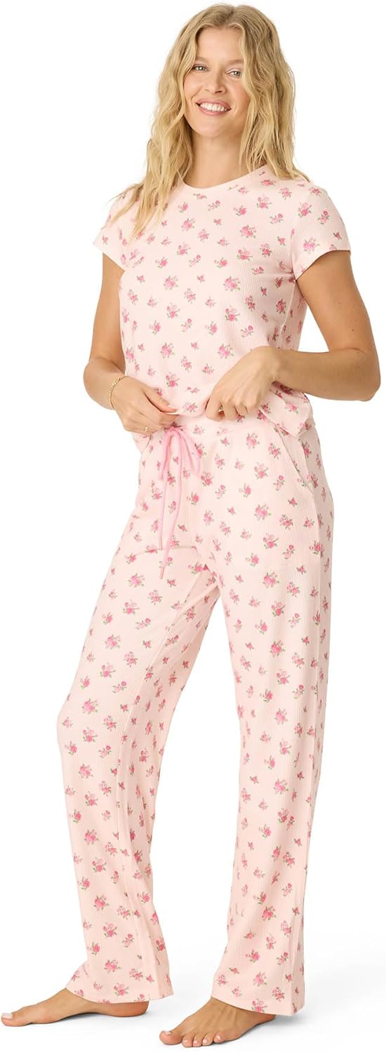 PJ Salvage womens [Amazon Exclusive] Airy Waffle Pajama 2-piece Pj Set - Image 3