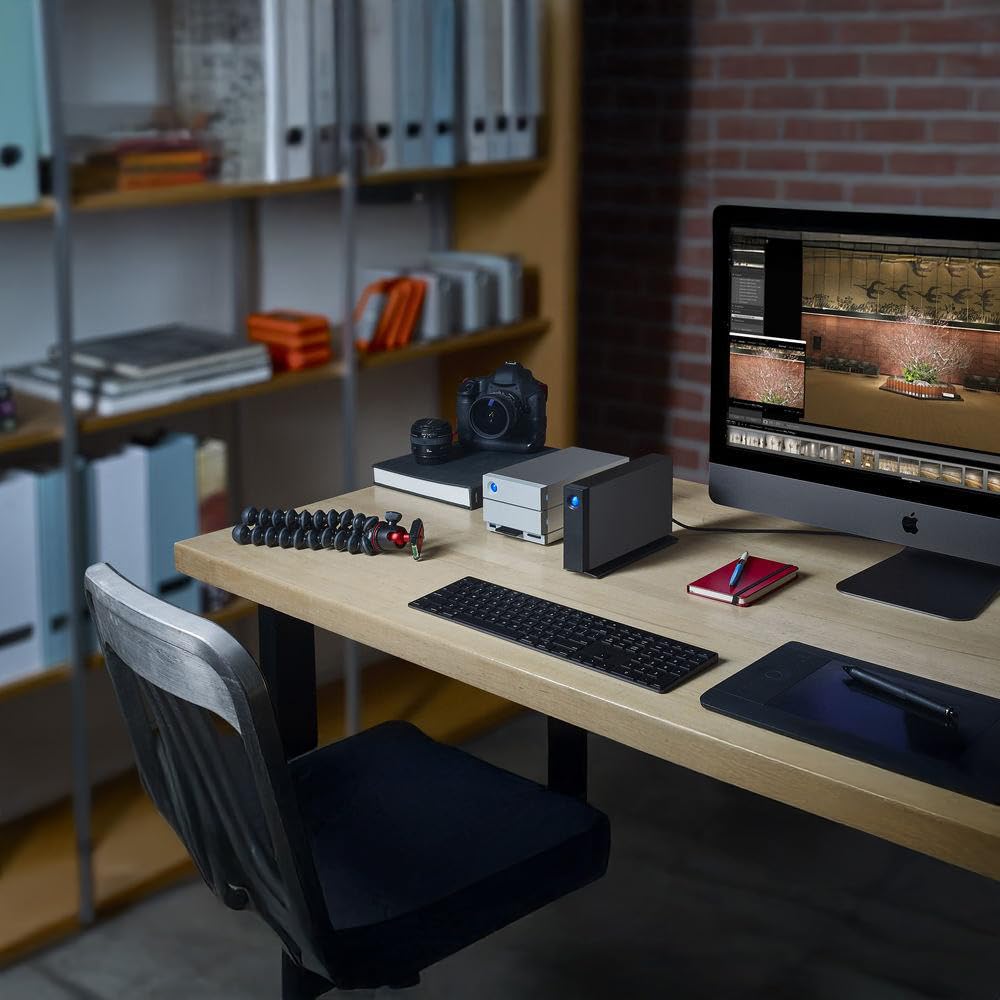 LaCie d2 Professional 8TB USB-C and USB 3.0 External Hard Drive + 1mo Adobe CC All Apps (STHA8000800)