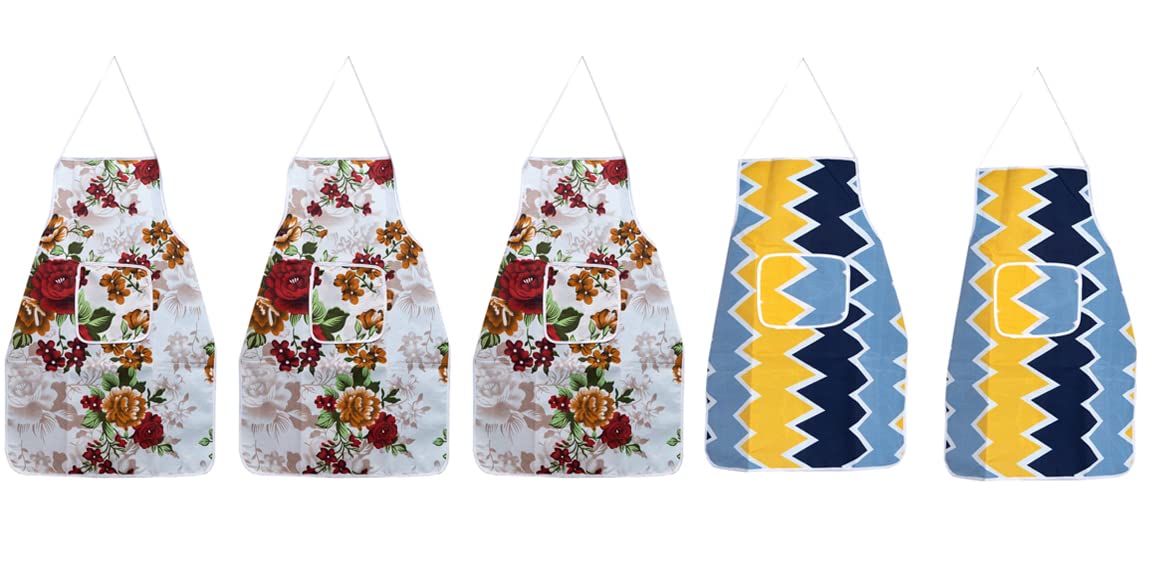 AAZEEM Cotton Kitchen Apron with Front Pocket Waterproof Back Restaurant For Men & Women UNISEX -(Pack of 5) (B0C2PT2SZZ) Amazon Price History, Amazon Price Tracker