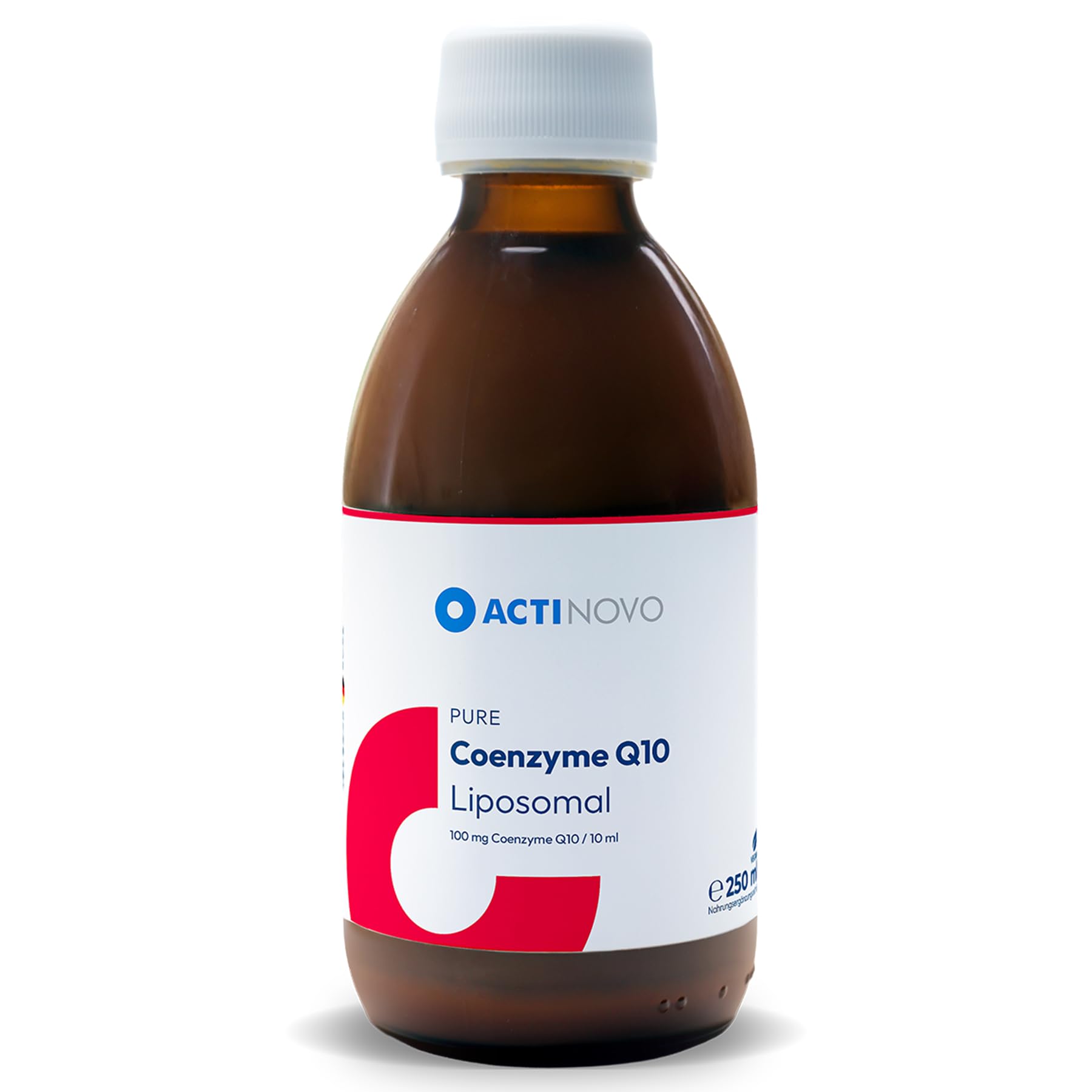 Coenzym Q10 | 25 Tagesdosen à 100 mg CoQ10 | Vegan | 250 ml | Hochdosiert & laborgeprüft | Wirksamer als Kapseln & Pulver | Liposomal | Glutenfrei | Made in Germany