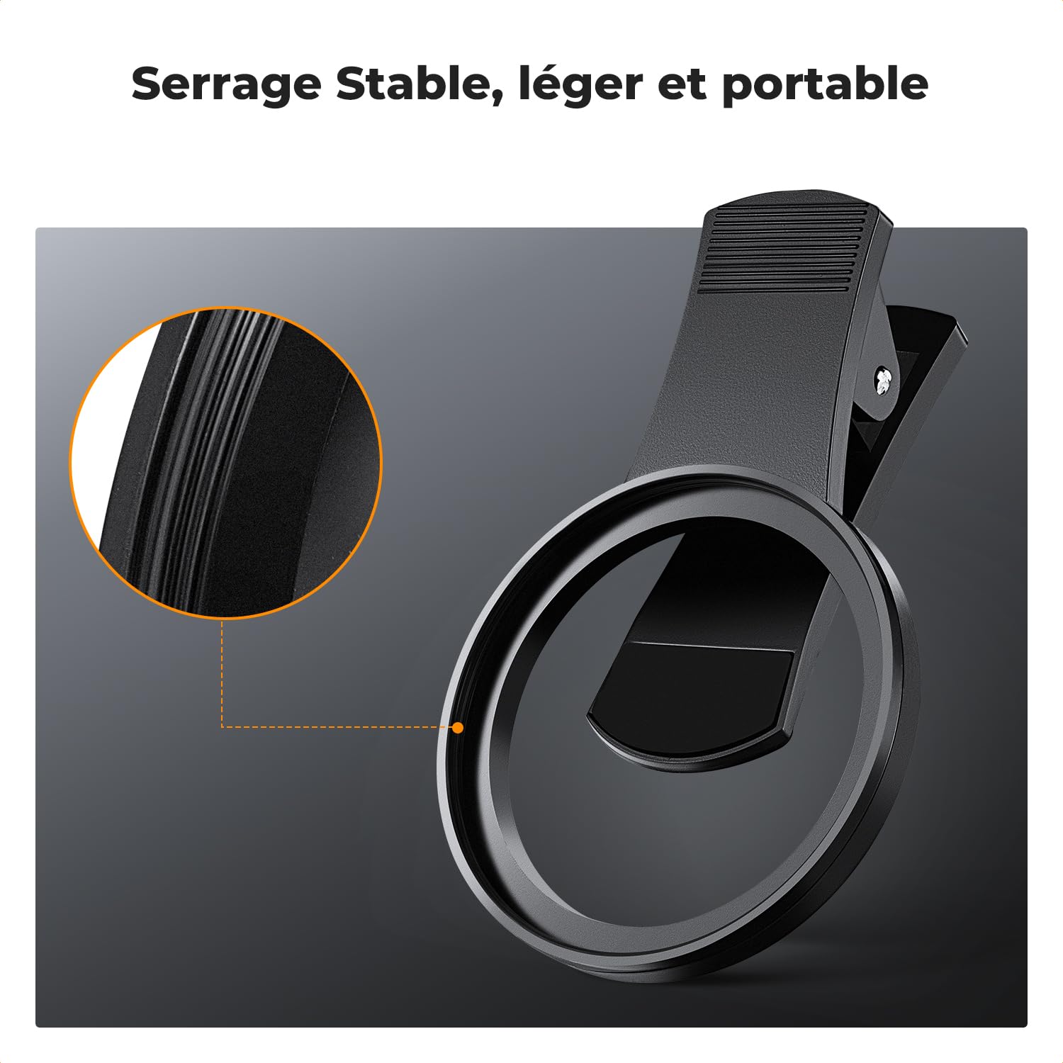 K&F CONCEPT 67mm Filtre Polarisant CPL et Clip Pince Compatible avec iPhone 17 16 15 14 Téléphone Smartphones Objectifs et Un Chiffon