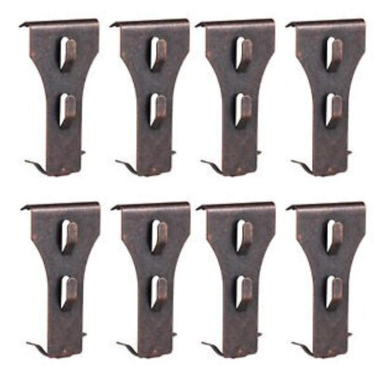 8Pcs Brick Clips, Brick Hooks for Hanging Outdoors Brick Clips Suitable for 2-1/8 Inches to 2-1/3 Inches High Bricks Metal Brick Hangers No Drill Brick Wreath Hanger for Brick Wall Red