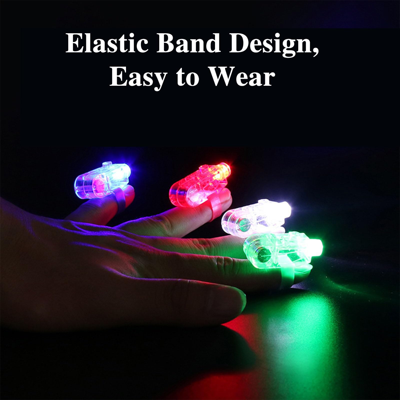 Anelli Luminosi,Party Light up Anelli,Elastico Luci da Dito LED,Lampeggiante Light Up Anelli,Luci Delle Dita,Luci Luminose per Dita,Torce a Dito Luminose,Anello da dito a LED,Giocattoli per Bambini